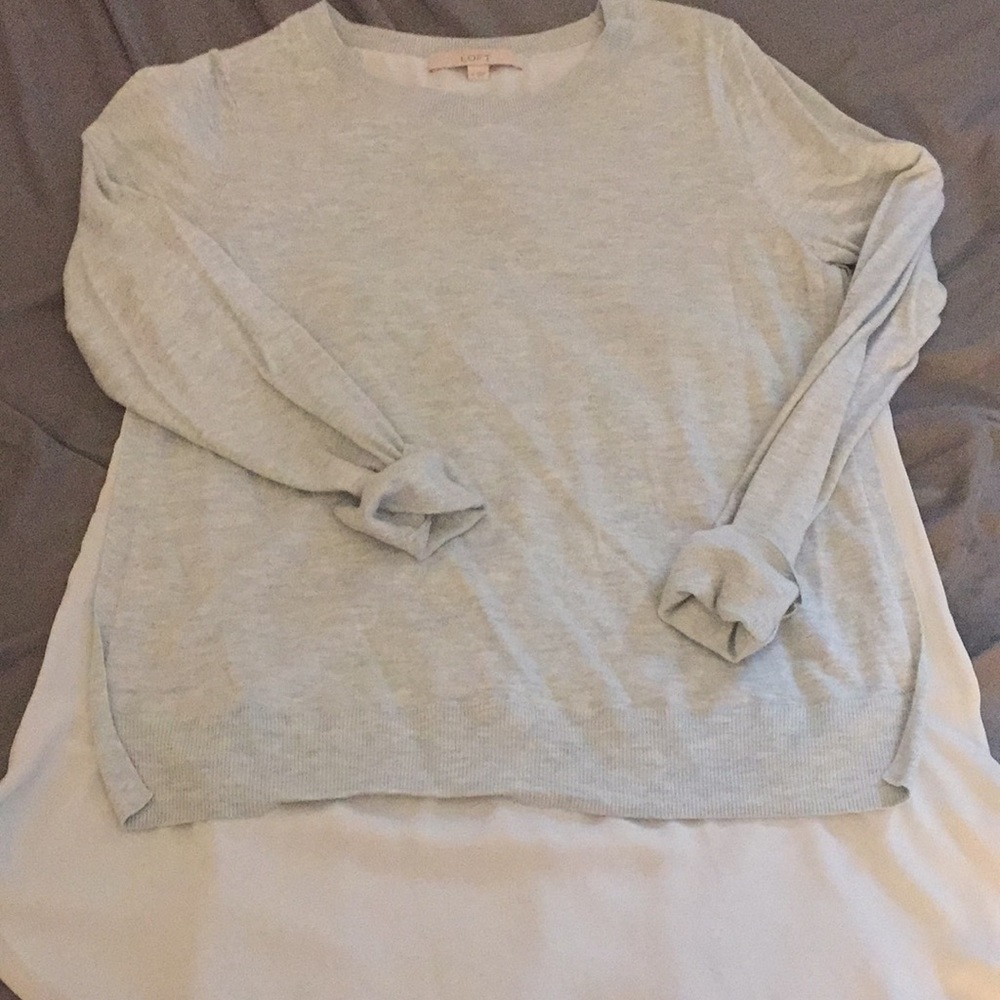 Loft mixed media sweater